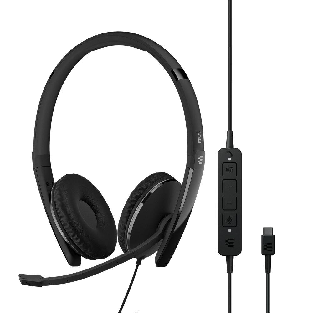 EPOS Tweezijdige on-ear USB-C-headset met ANC, gecertificeerd voor Microsoft Teams EPOS Tweezijdige on-ear USB-C-headset met ANC, gecertificeerd voor Microsoft Teams