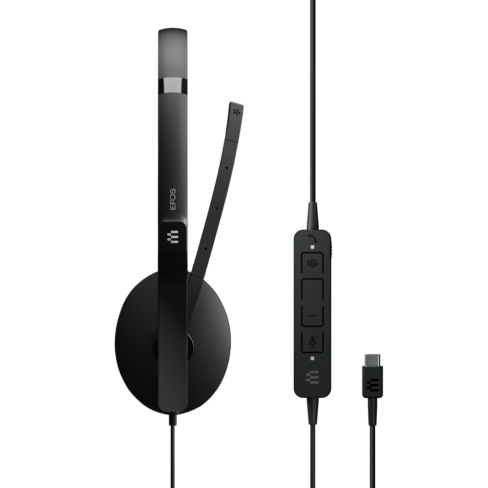 EPOS Tweezijdige on-ear USB-C-headset met ANC, gecertificeerd voor Microsoft Teams EPOS Tweezijdige on-ear USB-C-headset met ANC, gecertificeerd voor Microsoft Teams