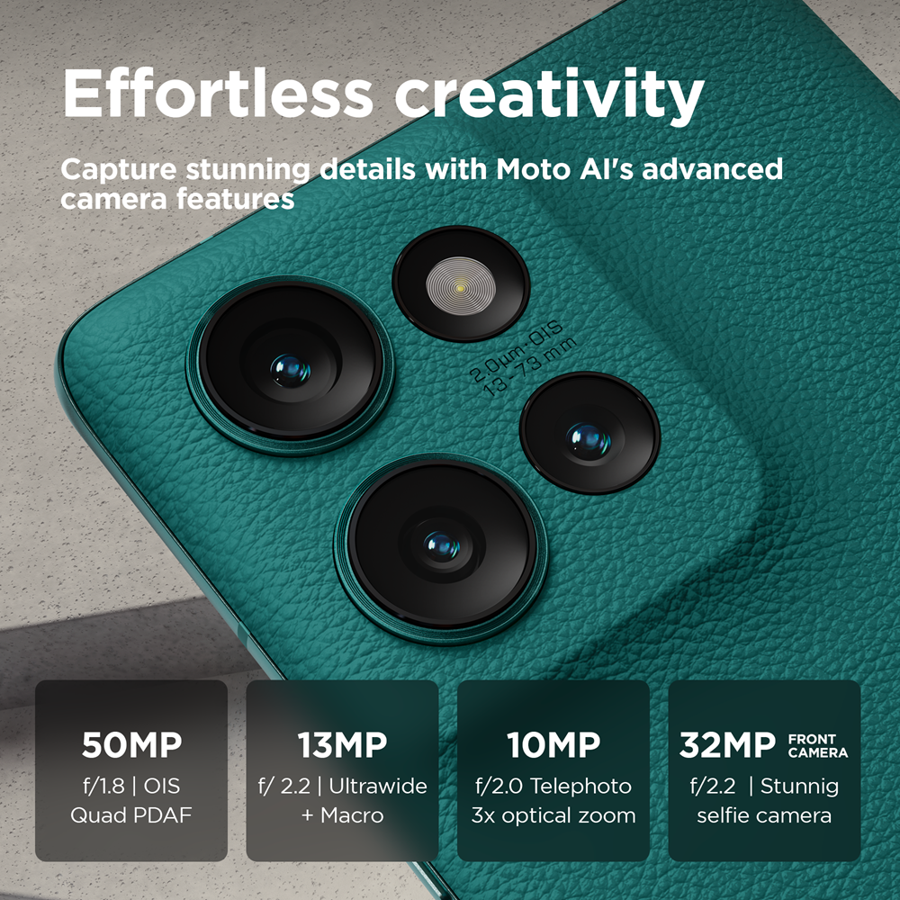 Motorola edge 50 16,9 cm (6.67") Dual SIM Android 14 5G USB Type-C 12 GB 512 GB 5000 mAh Groen Motorola edge 50 16,9 cm (6.67") Dual SIM Android 14 5G USB Type-C 12 GB 512 GB 5000 mAh Groen