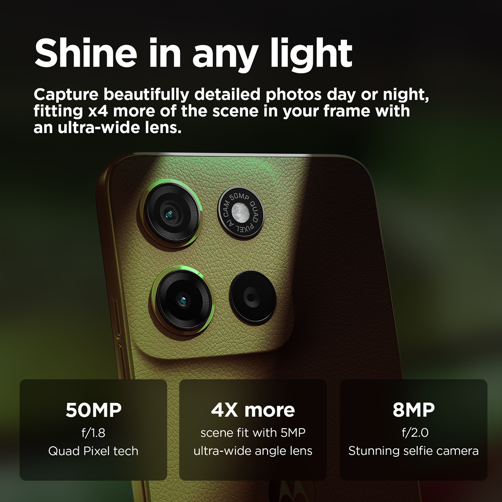 Motorola moto g15 power 17,1 cm (6.72") Dual SIM Android 15 4G USB Type-C 8 GB 256 GB 6000 mAh Groen Motorola moto g15 power 17,1 cm (6.72") Dual SIM Android 15 4G USB Type-C 8 GB 256 GB 6000 mAh Groen